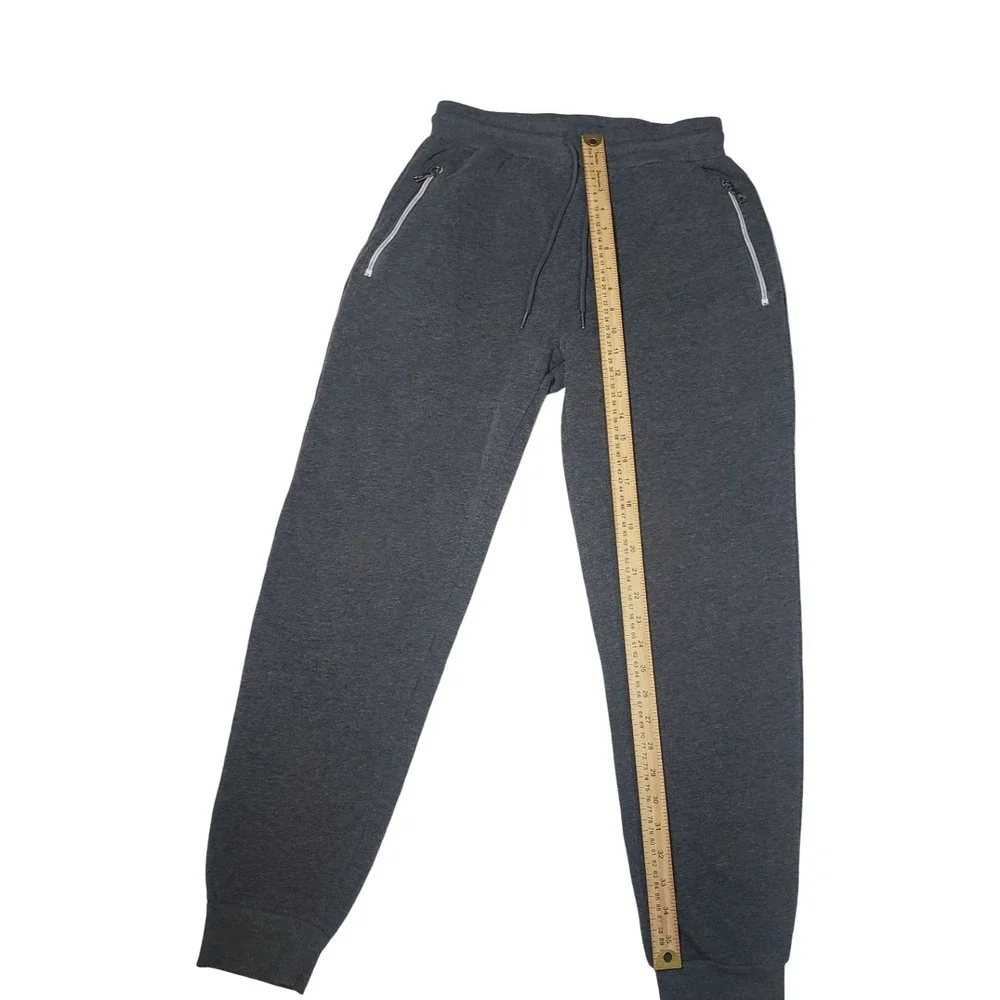 Galaxy by Harvic Mens Joggers Charcoal Gray Fleece Lined Sweatpants Medium